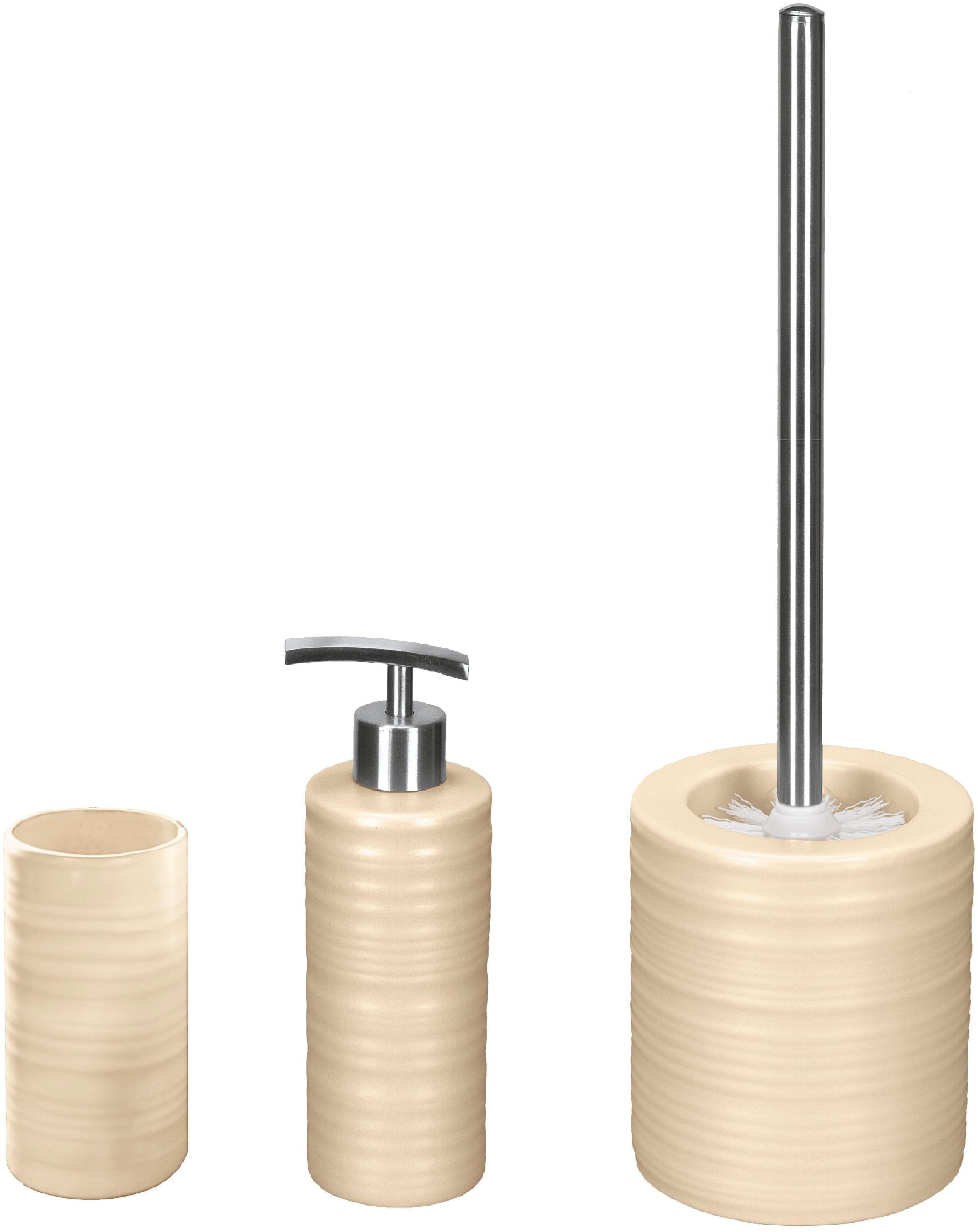 Badaccessoire-Set KLEINE WOLKE "Sahara" Beige Stein