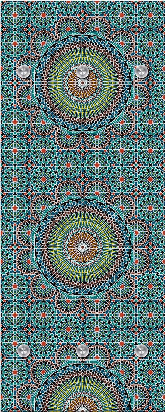 Garderobenleiste QUEENCE Blumen bunt mit 6 Haken