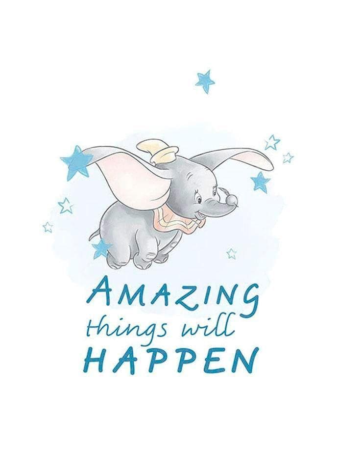 Komar Wandbild Dumbo Amazing bunt 50x70 cm Kinderzimmer Deko