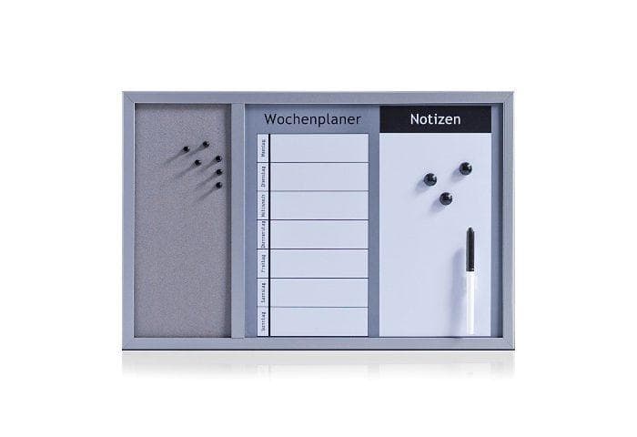 Zeller Present Memoboard mit Magnettafel, Wochenplaner und Pinnwand
