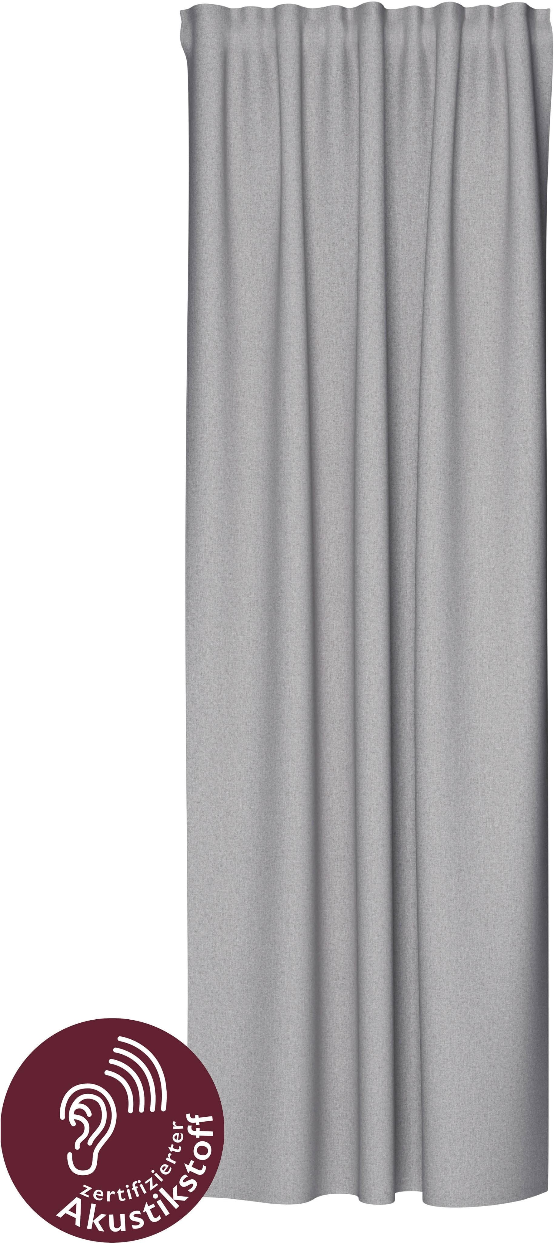 HOMING Vorhang Allen: Blickdichte Gardine mit Verdeckten Schlaufen in Hellgrau