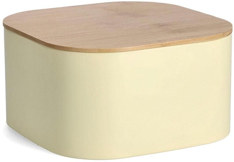 ZELLER Brotkasten PRESENT gelb mit Bambusdeckel