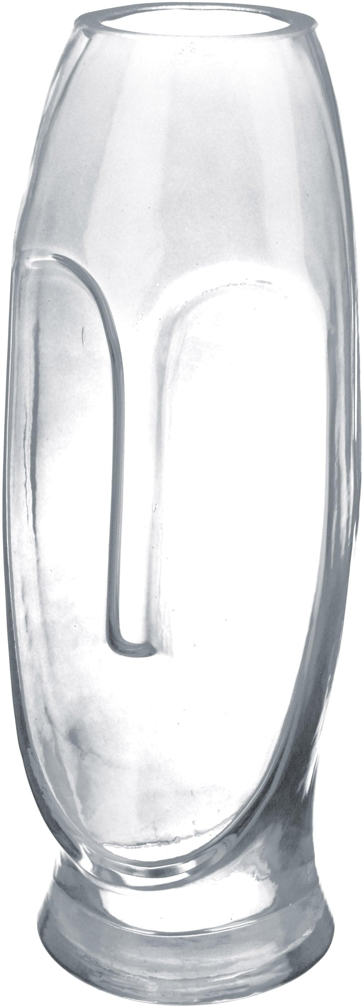 CASABLANCA BY GILDE Tischvase Moai Grau Glas