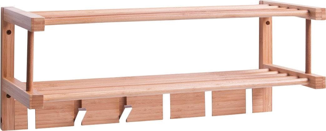 Garderobenleiste ZELLER PRESENT, Bambus/Aluminium, beige, 60x24cm