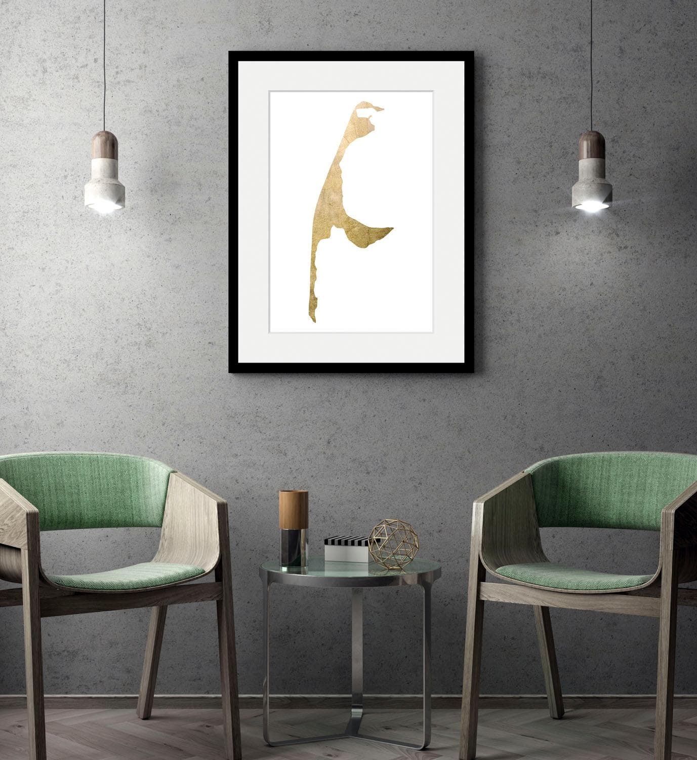 QUEENCE Bild SYLT gold schwarz 30x40 cm Wandbild