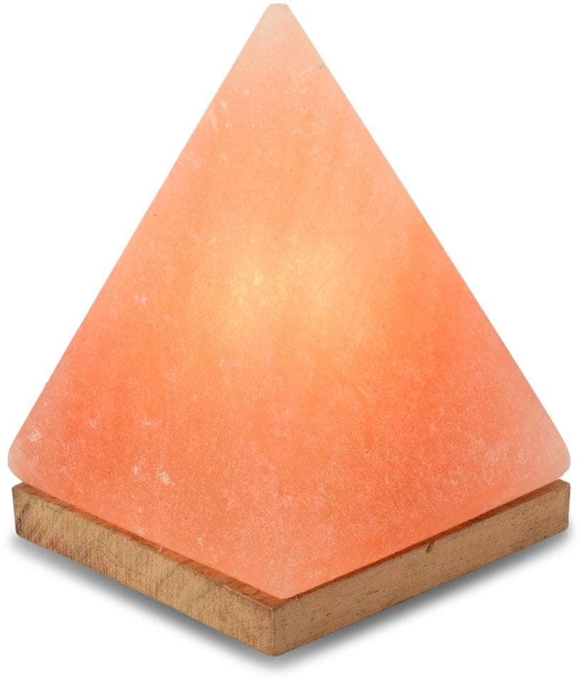 HIMALAYA SALT DREAMS Salzkristall-Tischlampe Pyramide, Leuchtmittel wechselbar, Warmweiß, Handgefertigt