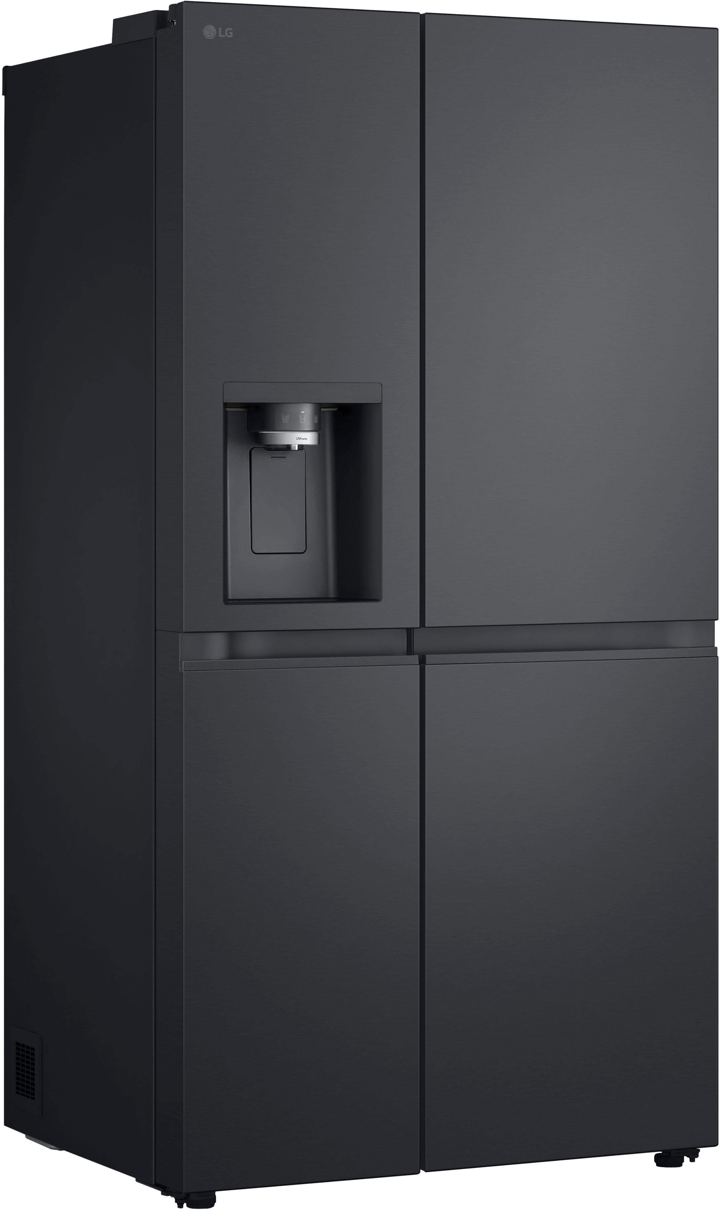 LG Side-by-Side Kühlschrank Essence Black Steel mit Superkühlfunktion