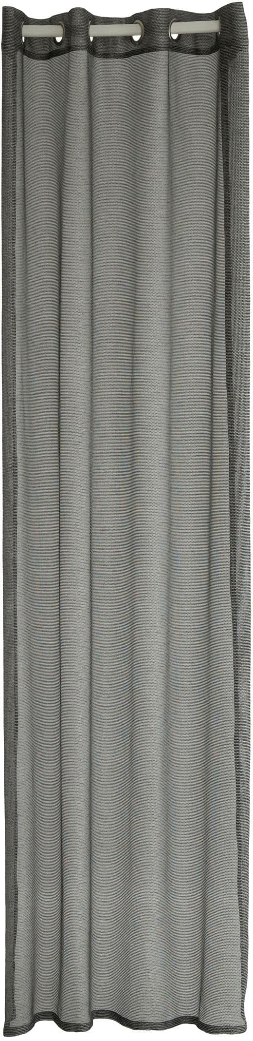 Gardine HOMING Hannah Silber Anthrazit Netzdesign