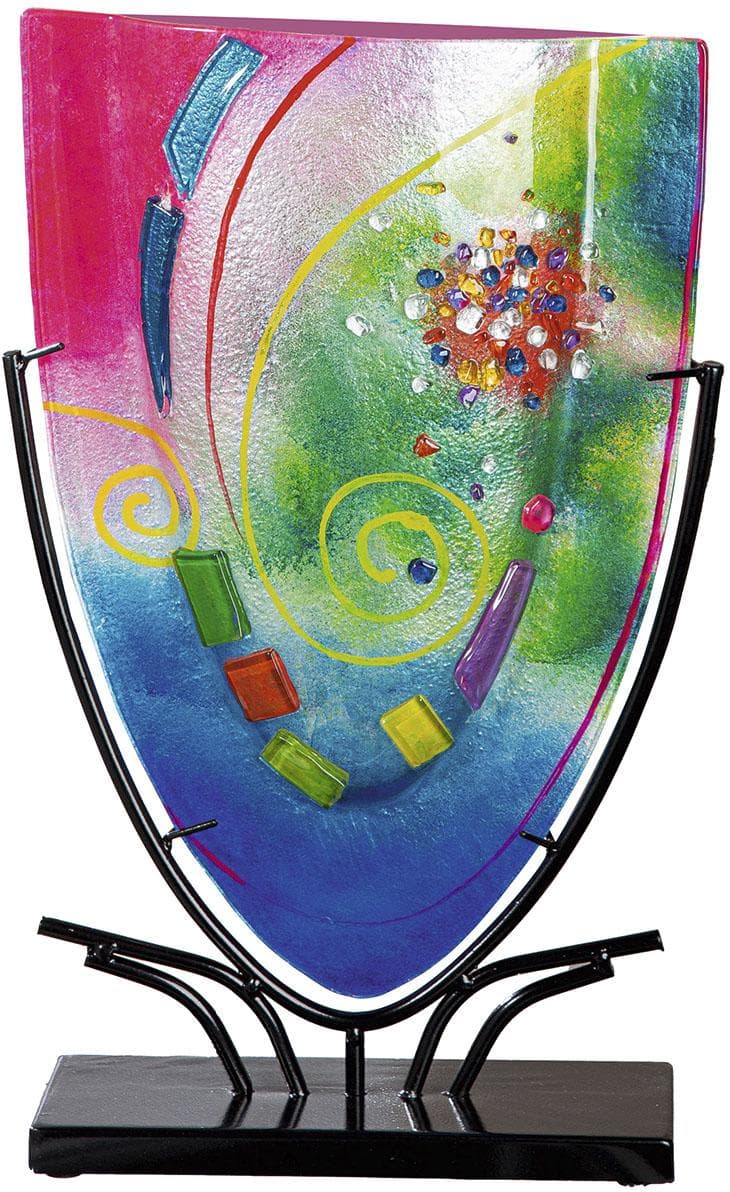 Tischvase CASABLANCA BY GILDE Oval Cool Blau/Pink