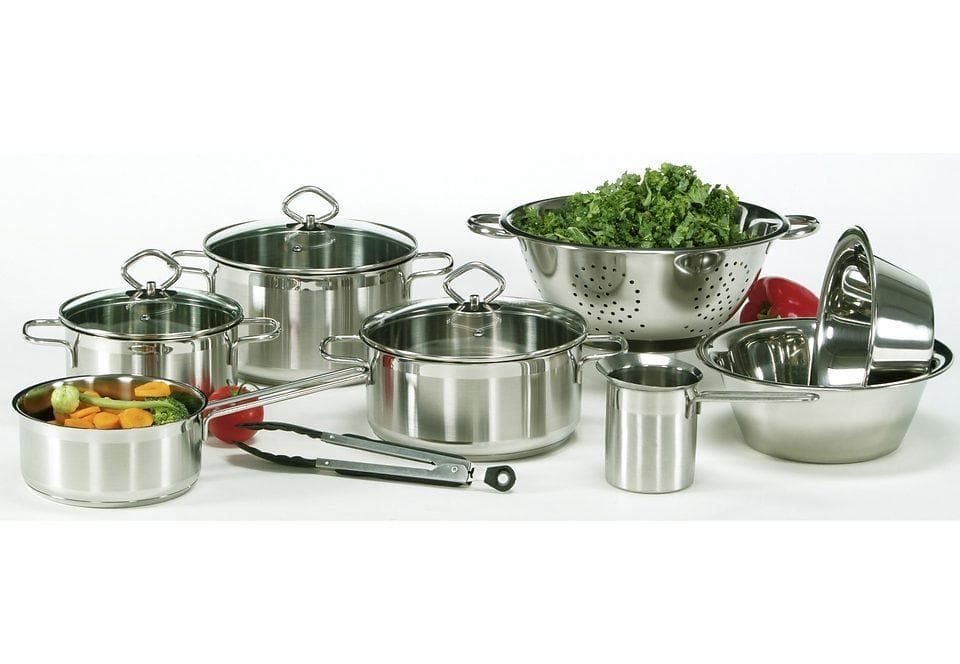 Topf-Set KRÜGER "Manhattan" Edelstahl Induktions-Kochfelder