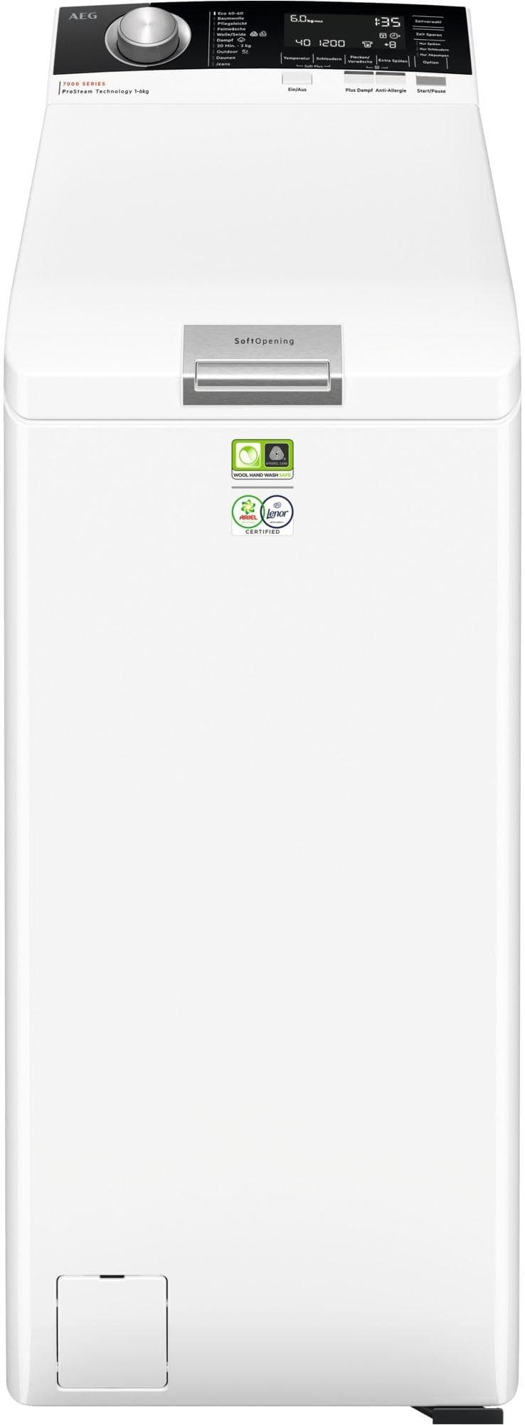 AEG Toplader Waschmaschine LTR7A56STL Weiß ProSteam