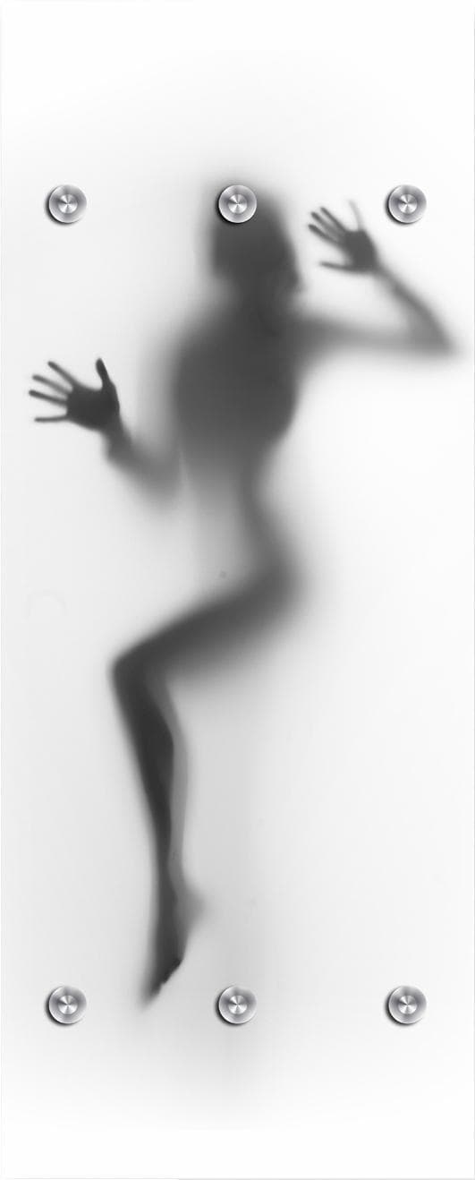 Garderobenleiste QUEENCE Grau Weiß mit 6 Haken