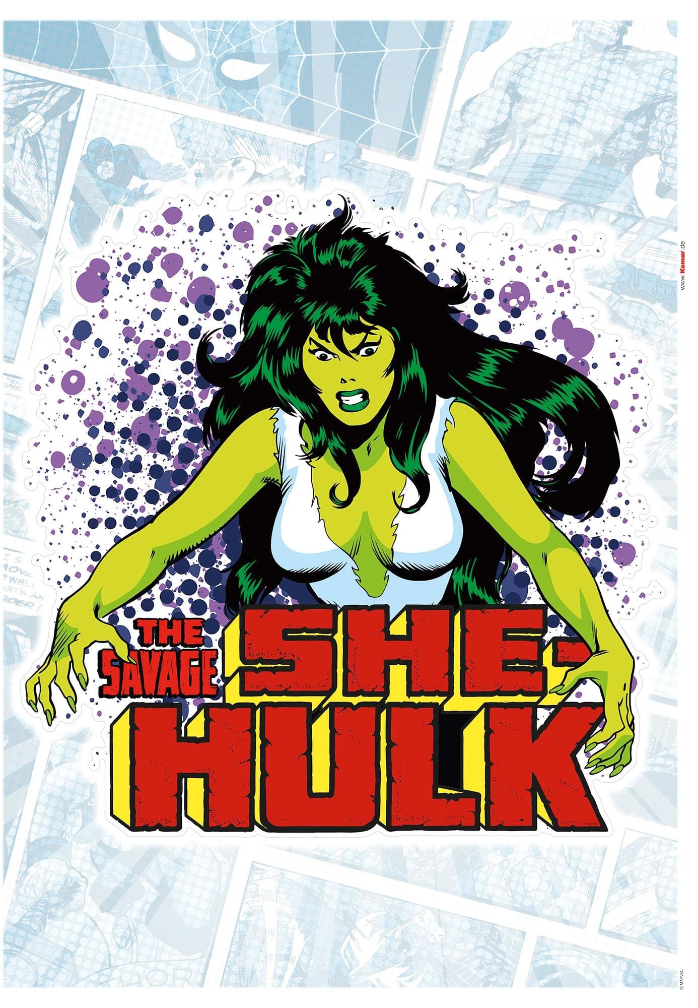 KOMAR She-Hulk Comic Classic Wandtattoo bunt