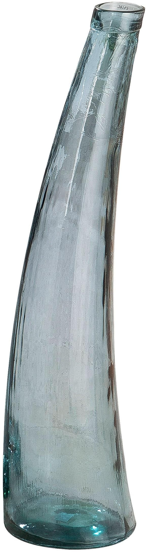 Bodenvase GILDE Corno 80cm Glas blau petrol