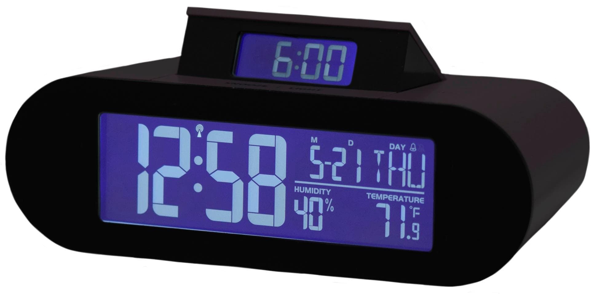 Wecker Acctim Quarz schwarz mit LCD Display