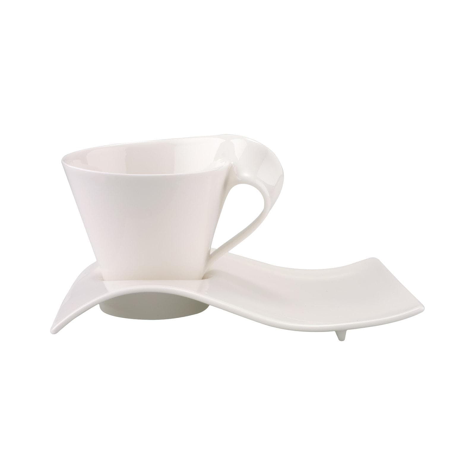 Villeroy & Boch Café au Lait Tasse mit Unterteller NewWave Caffè 260 ml Weiß