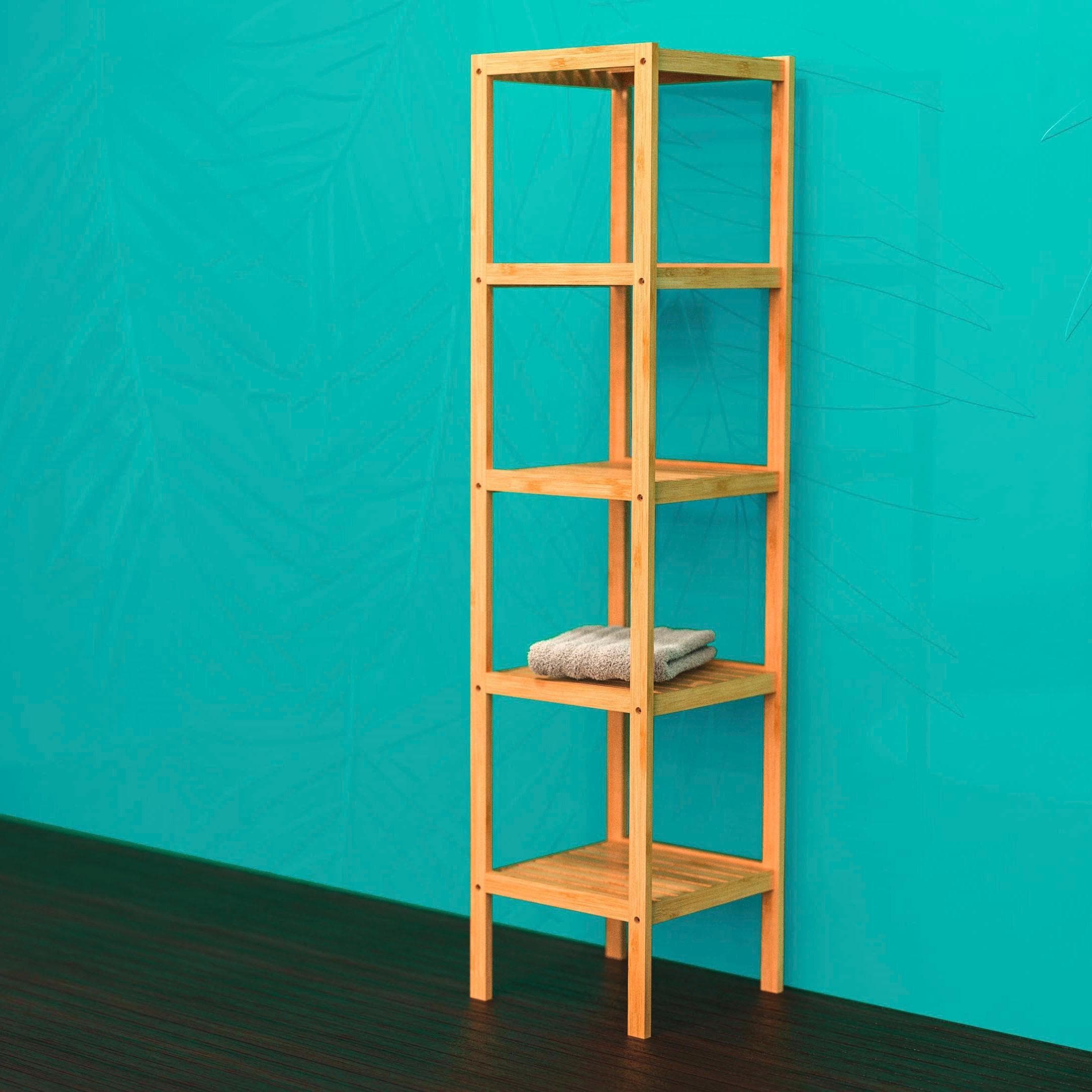 Eisl Badregal Bambus 5 Fächer 34 cm