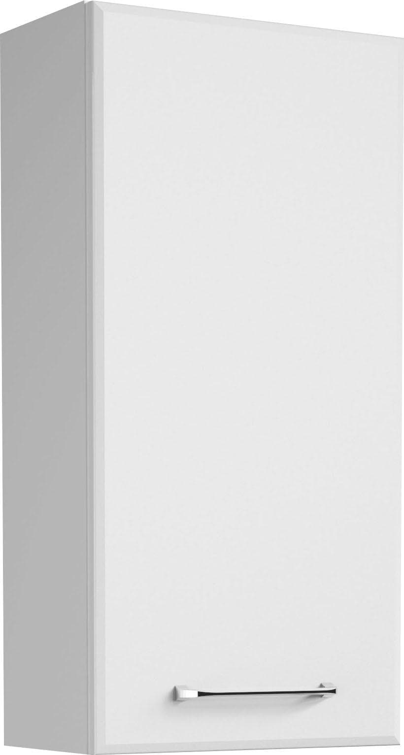 Wandbadschrank mit Tür und 2 Böden - inkl. Dämpfer & Chromgriffen