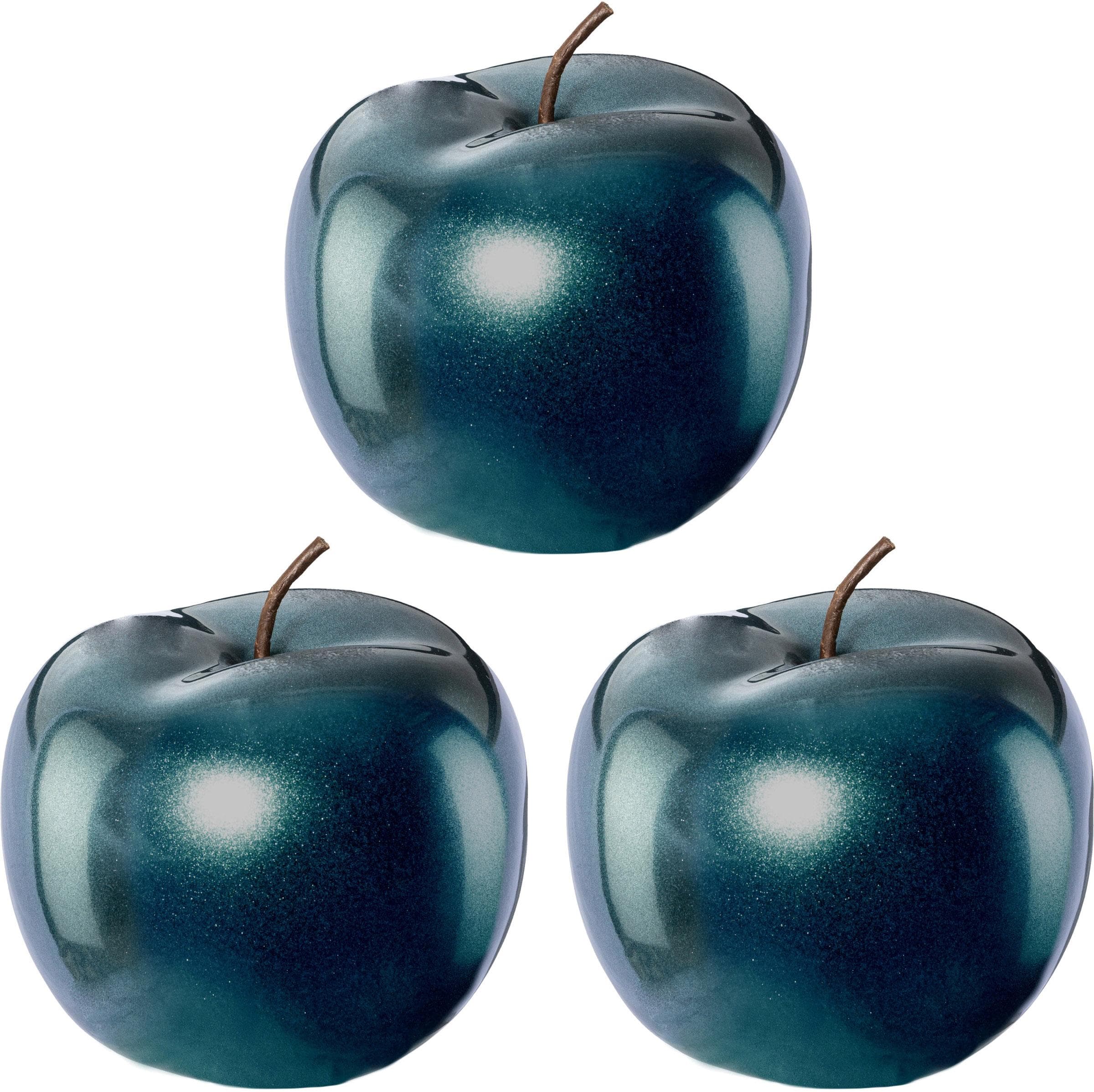 Creativ deco Weihnachtsdeko Blau Glitzer-Effekt