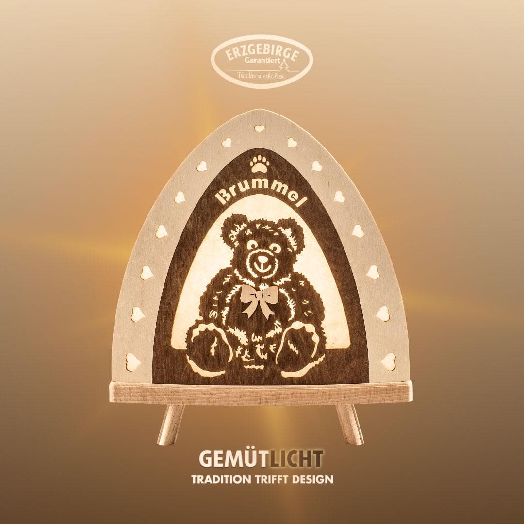 WEIGLA LED Dekolicht Brummel Teddybär Braun