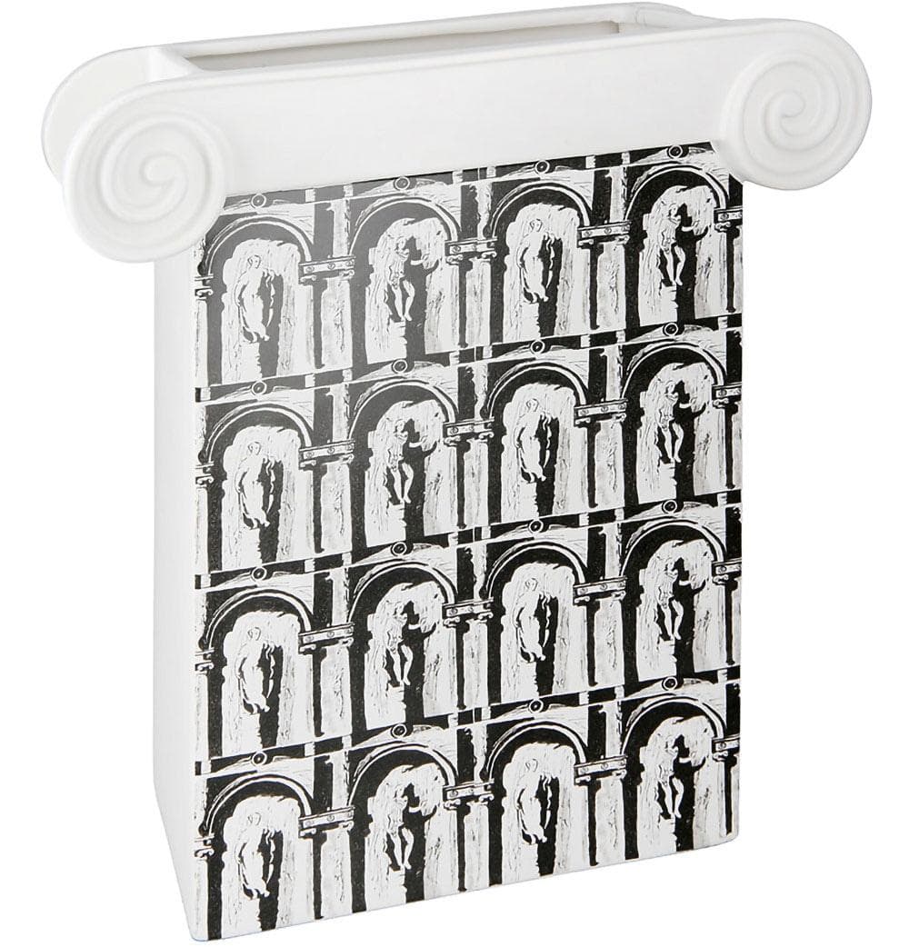 Tischvase Ionic Keramik Schwarz-Weiß GILDE