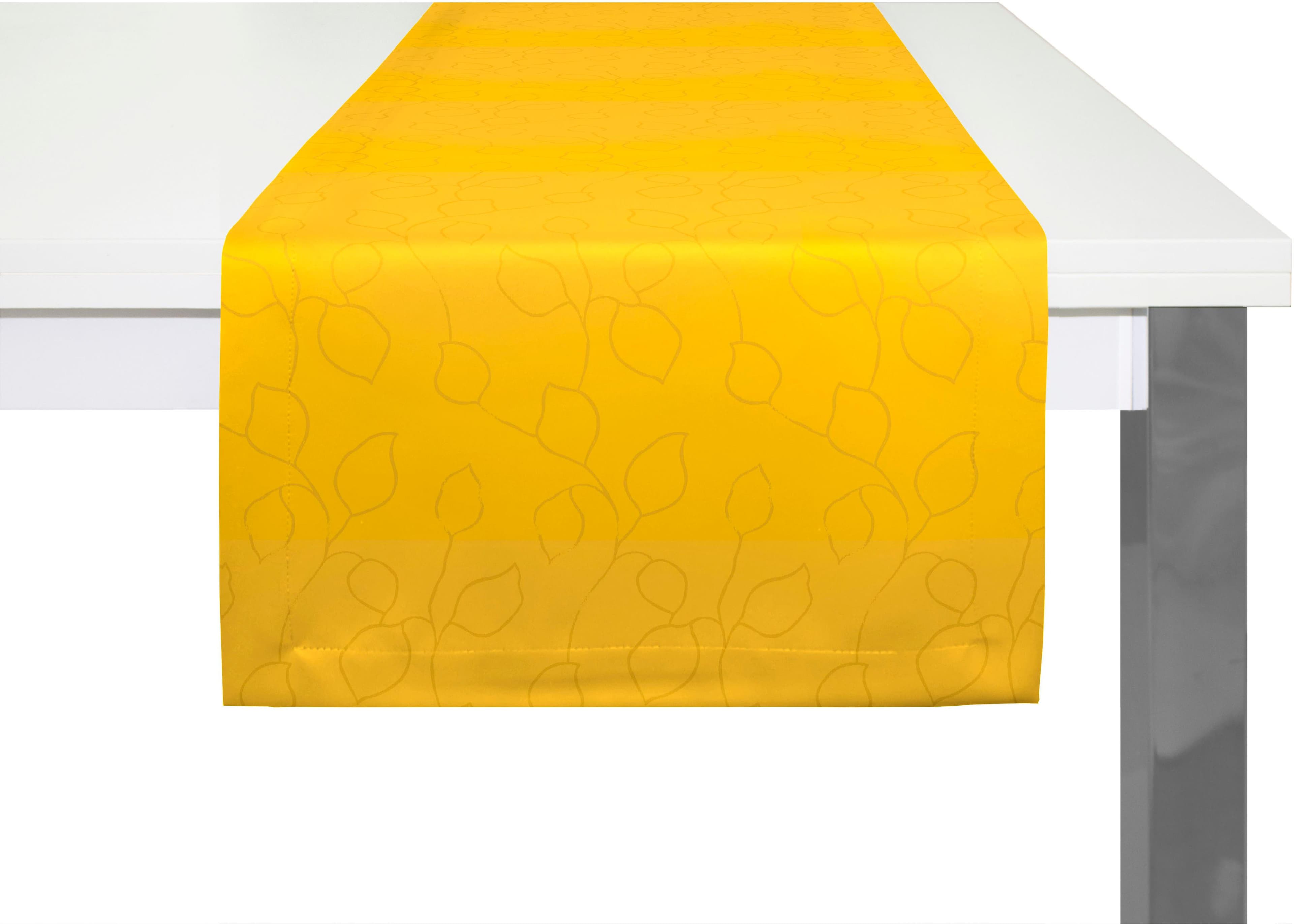 Tischläufer WIRTH Westport Gelb Polyester 150x40 cm