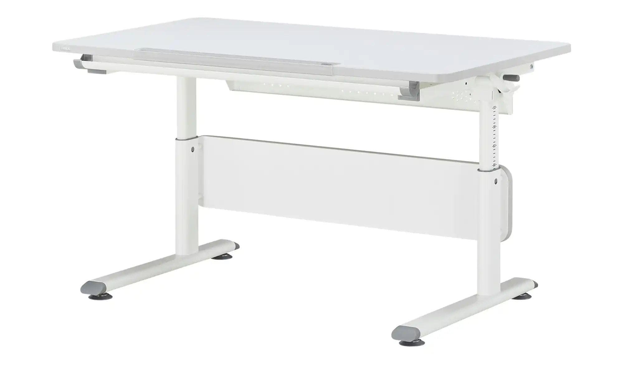 Steiff by PAIDI DIEGO Schreibtisch Weiß mit Höhenverstellung & Ablagemulde