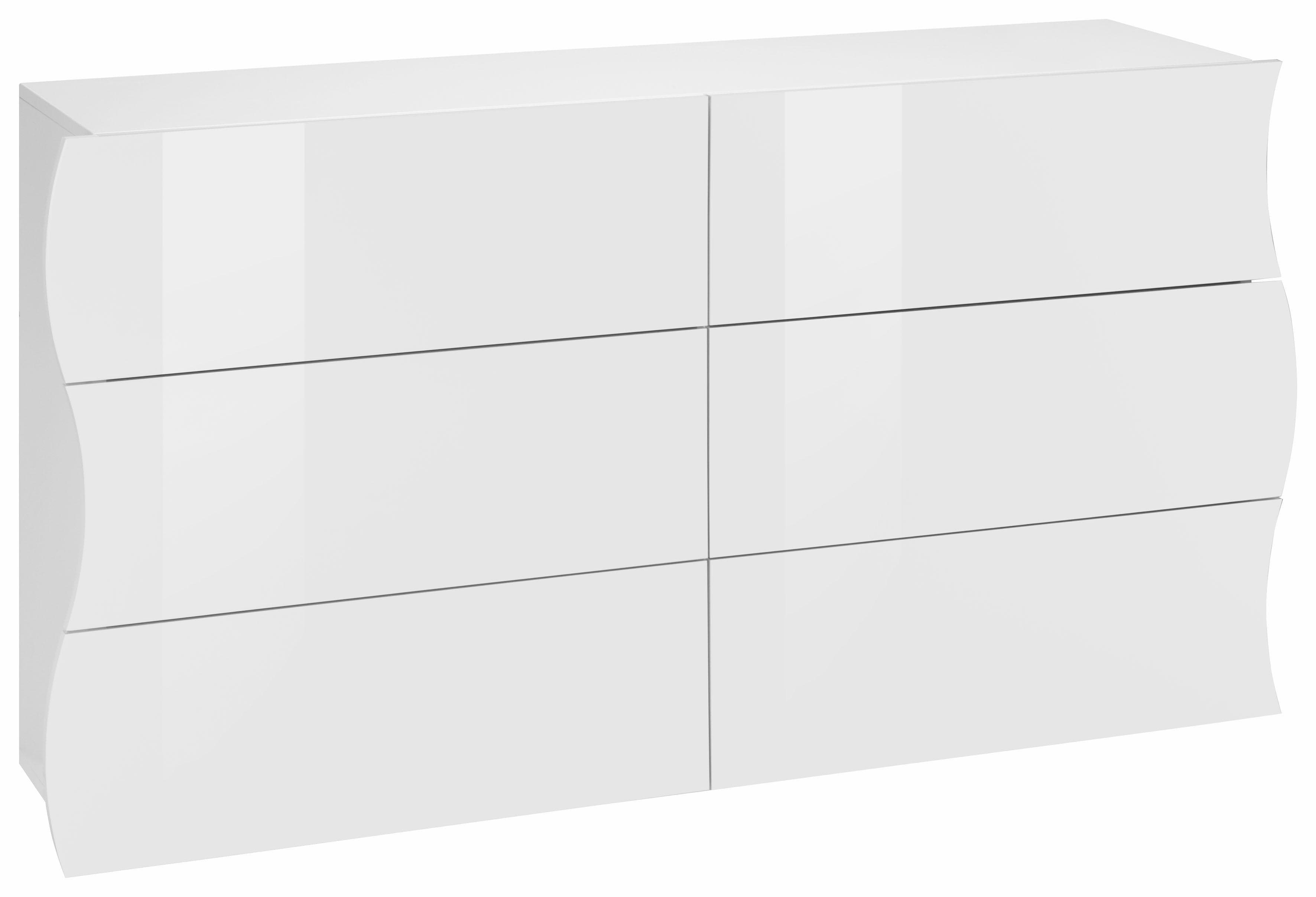 Wellenförmige Kommode aus Holz