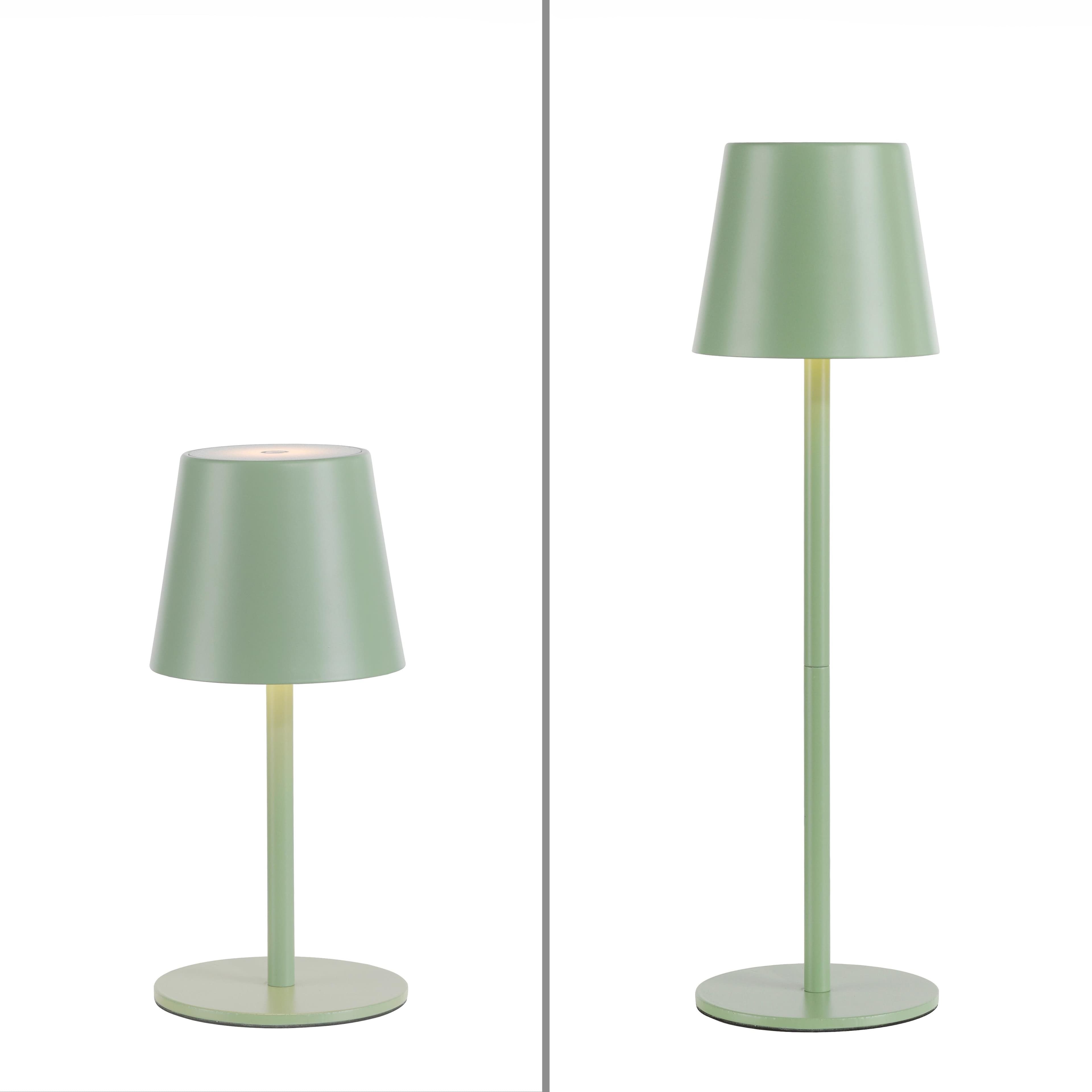 LED Tischleuchte aus Eisen und ABS, grün