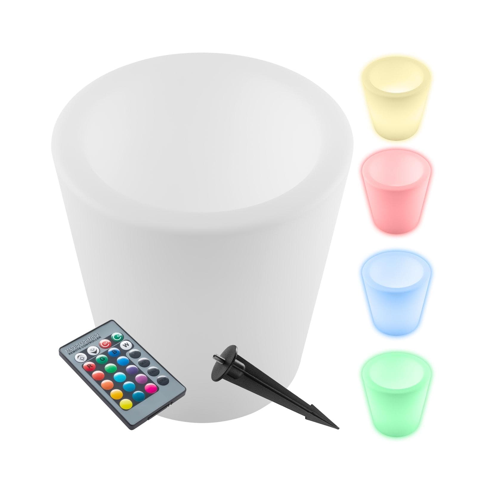 tectake® Leuchtzylinder mit LED-Beleuchtung 12 W