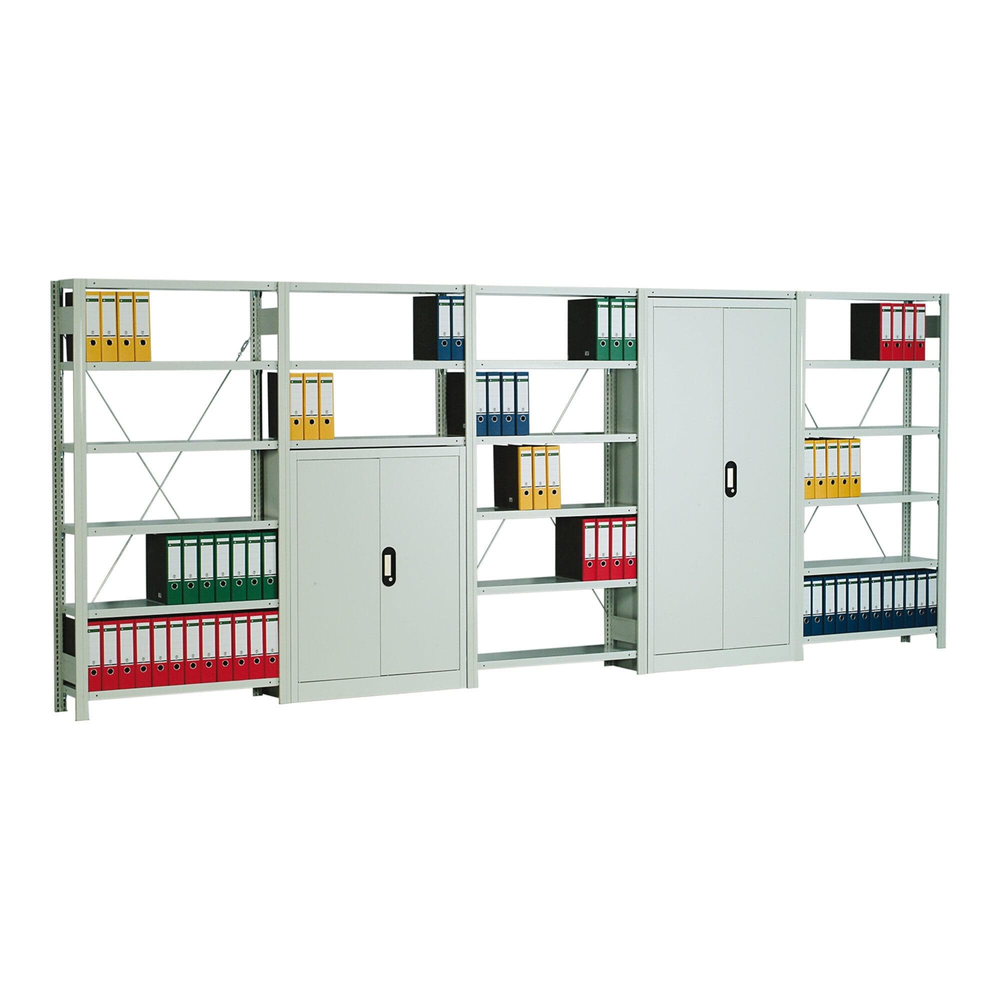 Regalwerk Regal-/Schrank-Kombination Lichtgrau