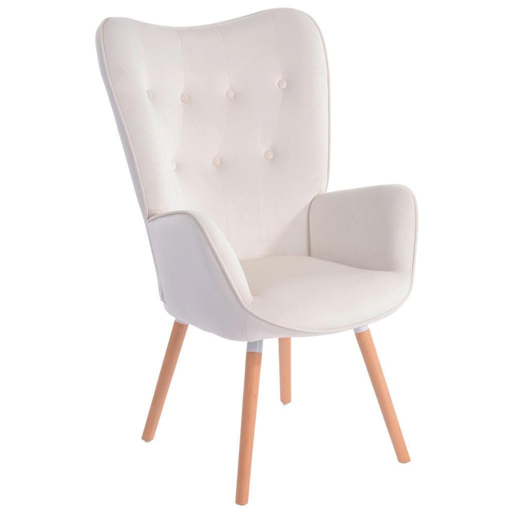 Ti'Me Sessel Creme Natur Textil Buche Polstersessel