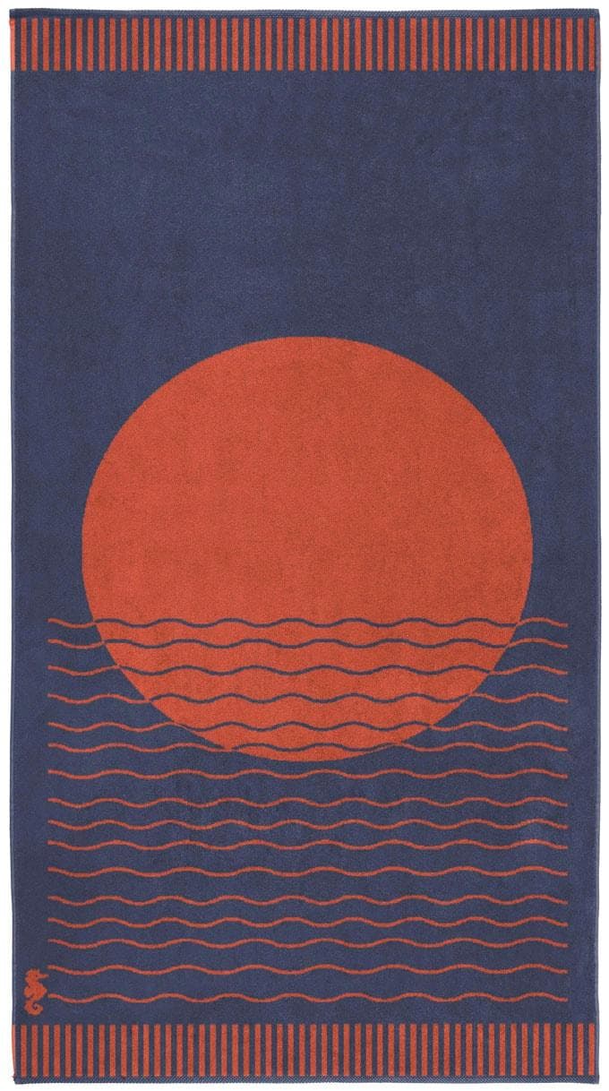 Seahorse Strandtuch Sunny Waves Frotteevelours