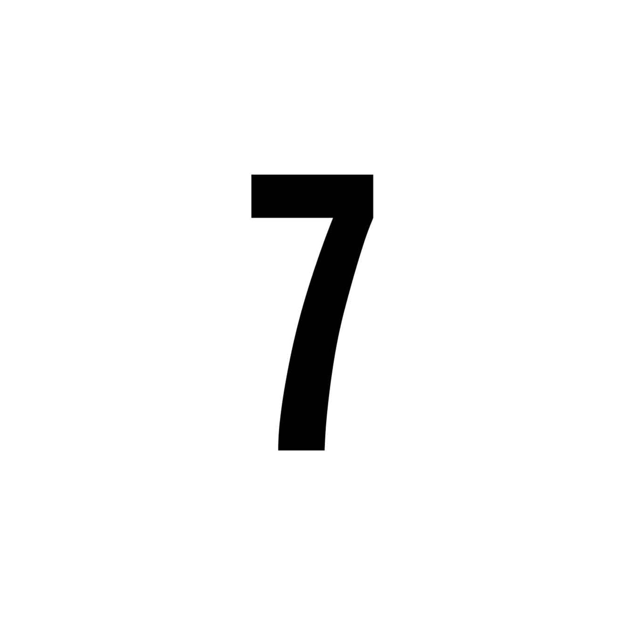 RZB Ziffer 7 Schwarz 100mm für Hausnummernleuchte