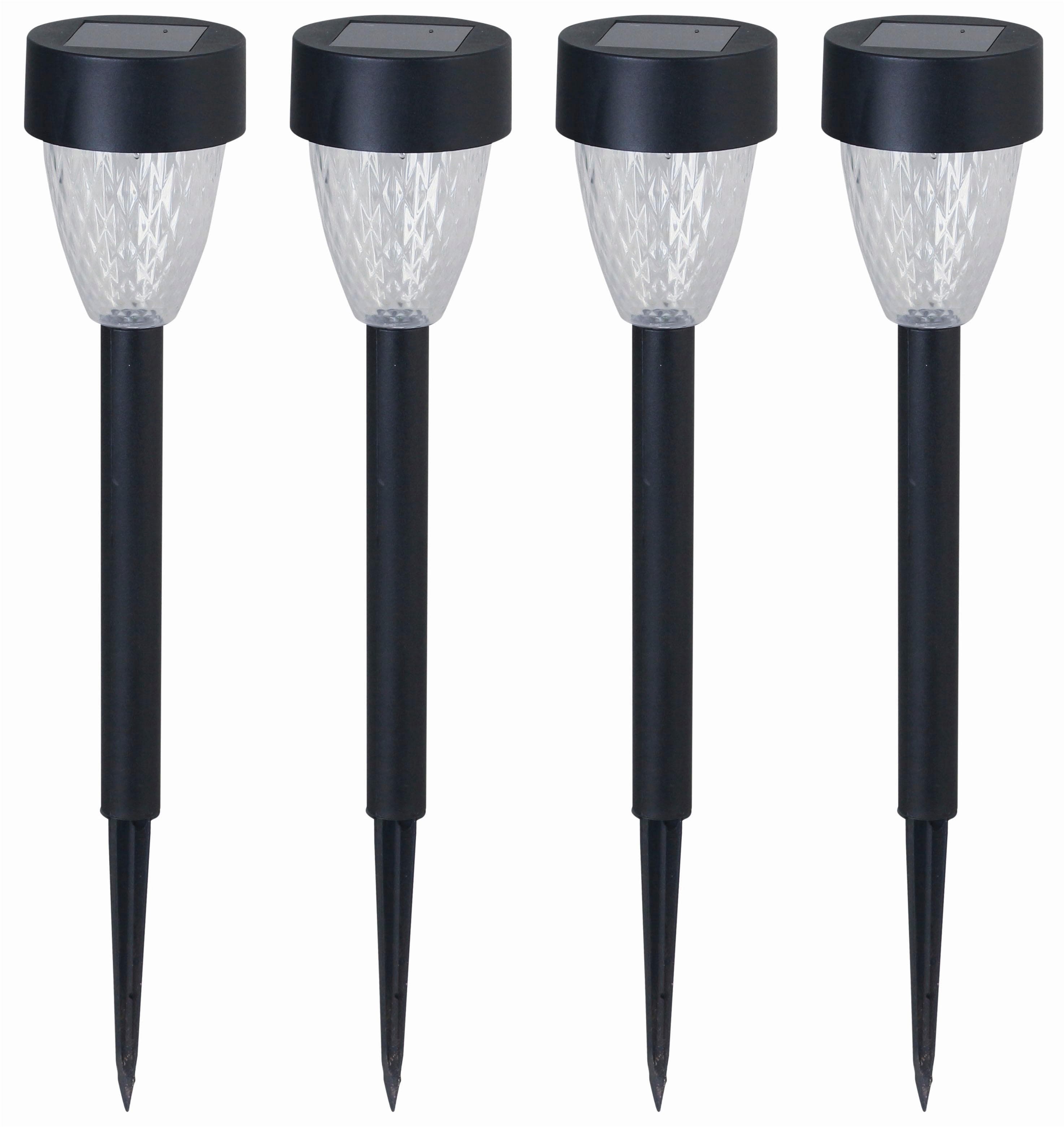 Luxform Solar-Gartenlampe Montpellier 4er Set Schwarz