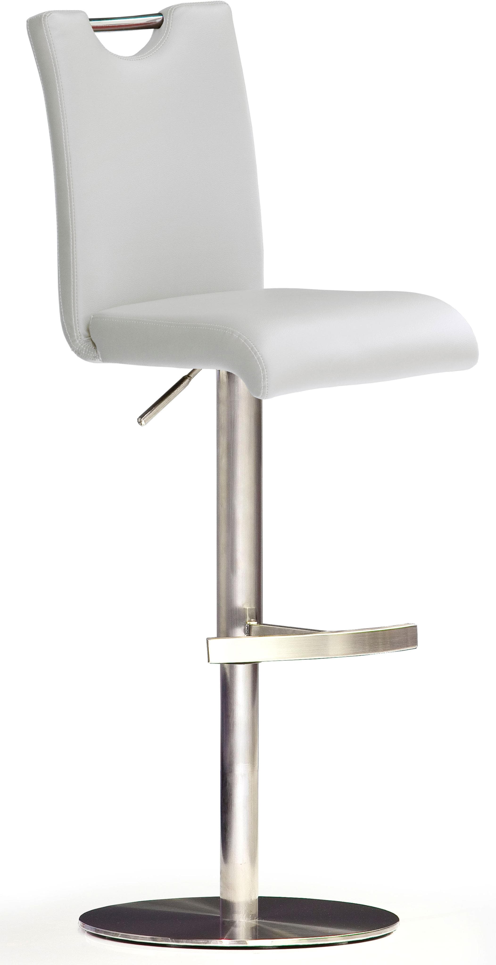 Moderner Barhocker aus Holz mit Fußstütze