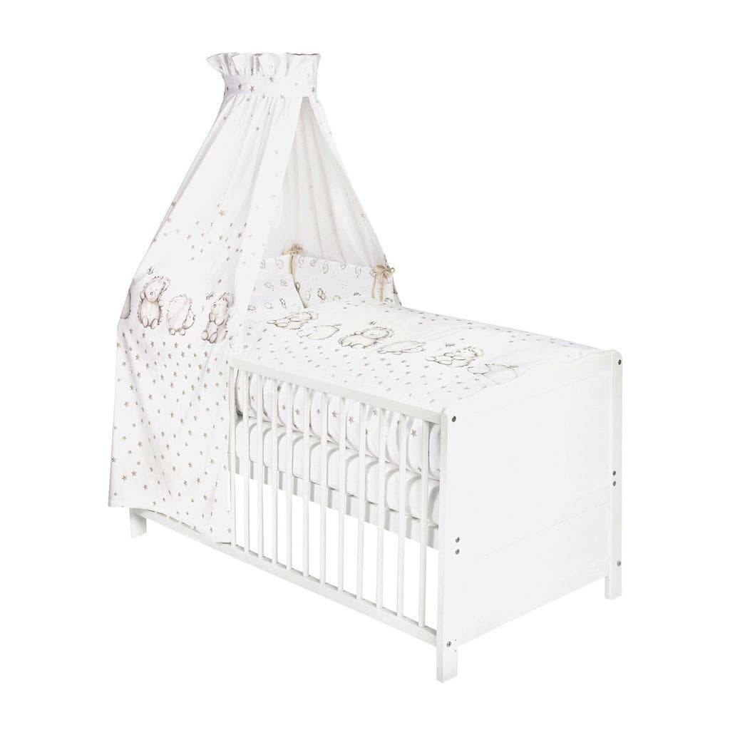 Julius Zöllner Gitterbettset Igelchen - Weiß - 100x135 cm