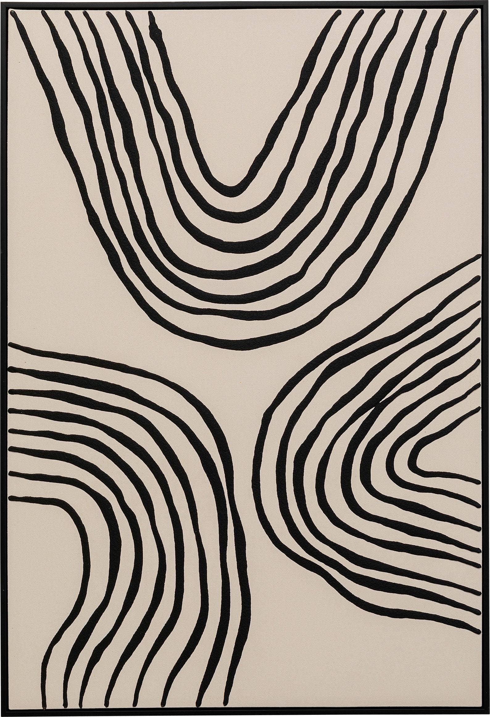 KARE DESIGN Leinwandbild Allegro Shades Natur/Schwarz 73x113 cm