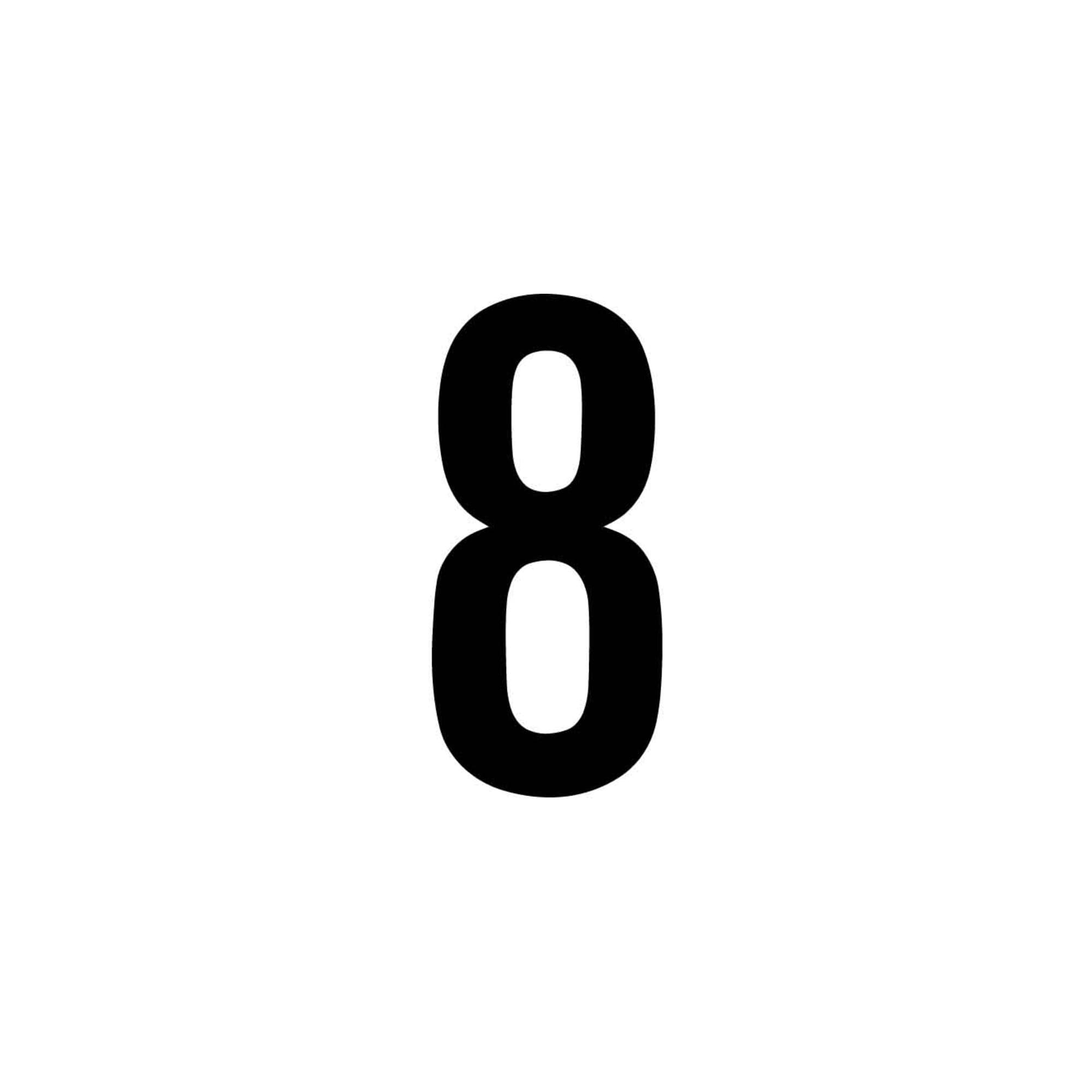 RZB Ziffer Schwarz 120mm für Superflache Hausnummernleuchte