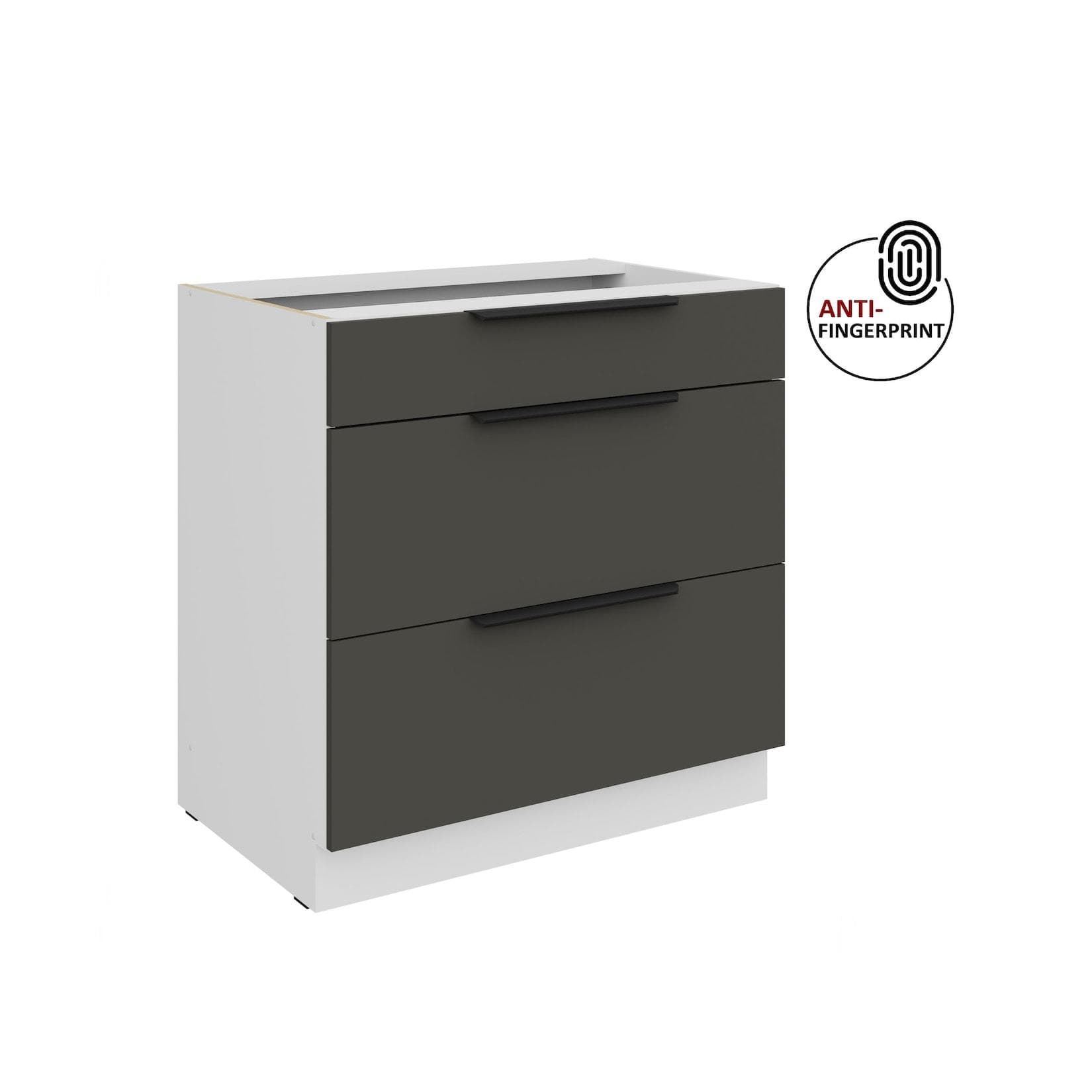 Moderner Auszugunterschrank in Graphite