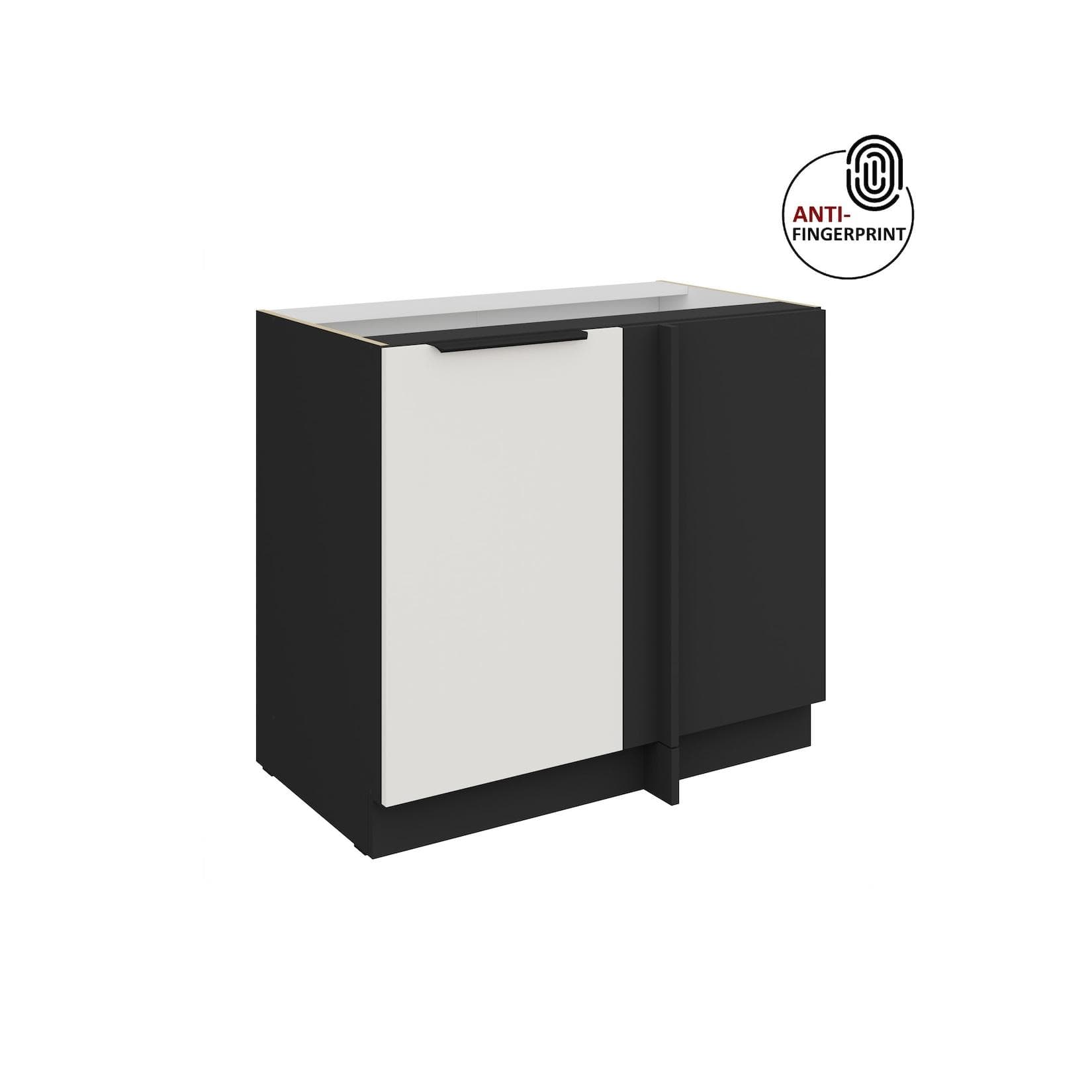 Eckschrank ultra matt weiß 105x60x90 cm