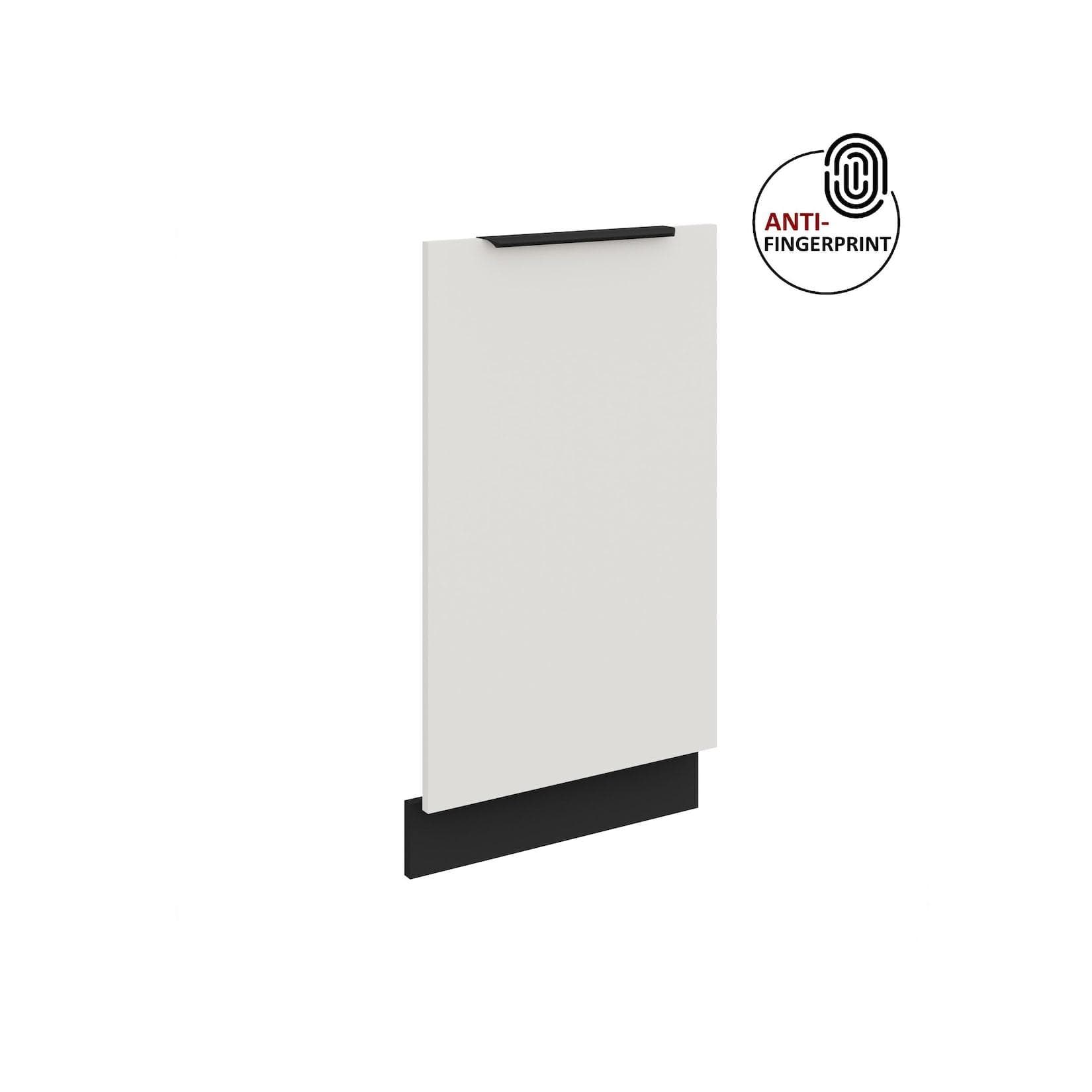 Küchen-Preisbombe Frontblende für vollintegrierten Geschirrspüler 45 cm ARIA Weiß + Schwarz matt