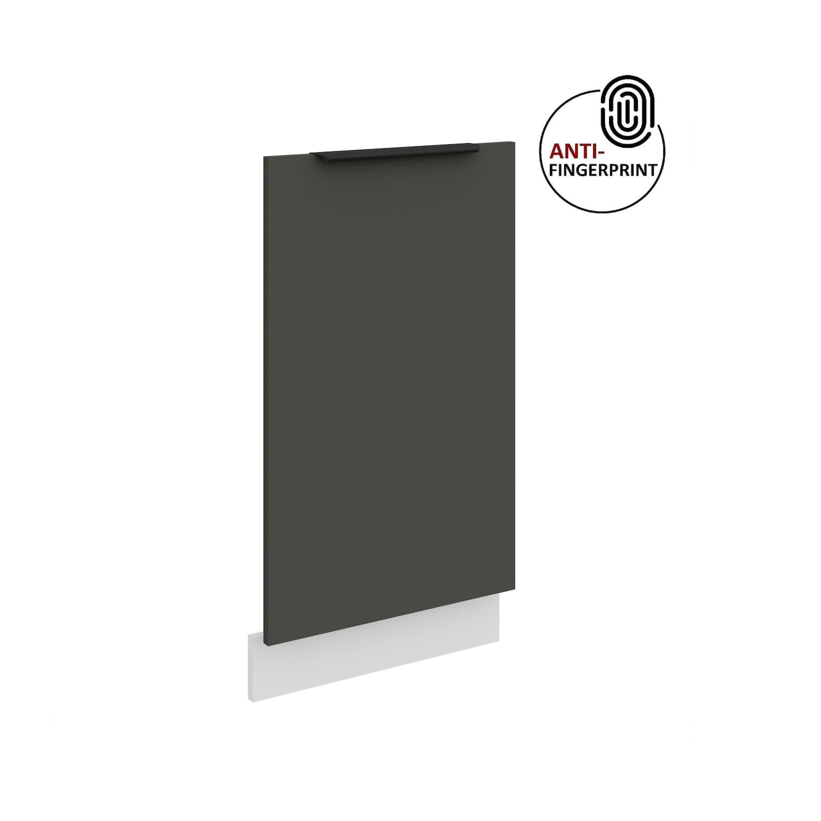 Küchen-Preisbombe Frontblende für vollintegrierten Geschirrspüler 45 cm Graphite + Weiss matt