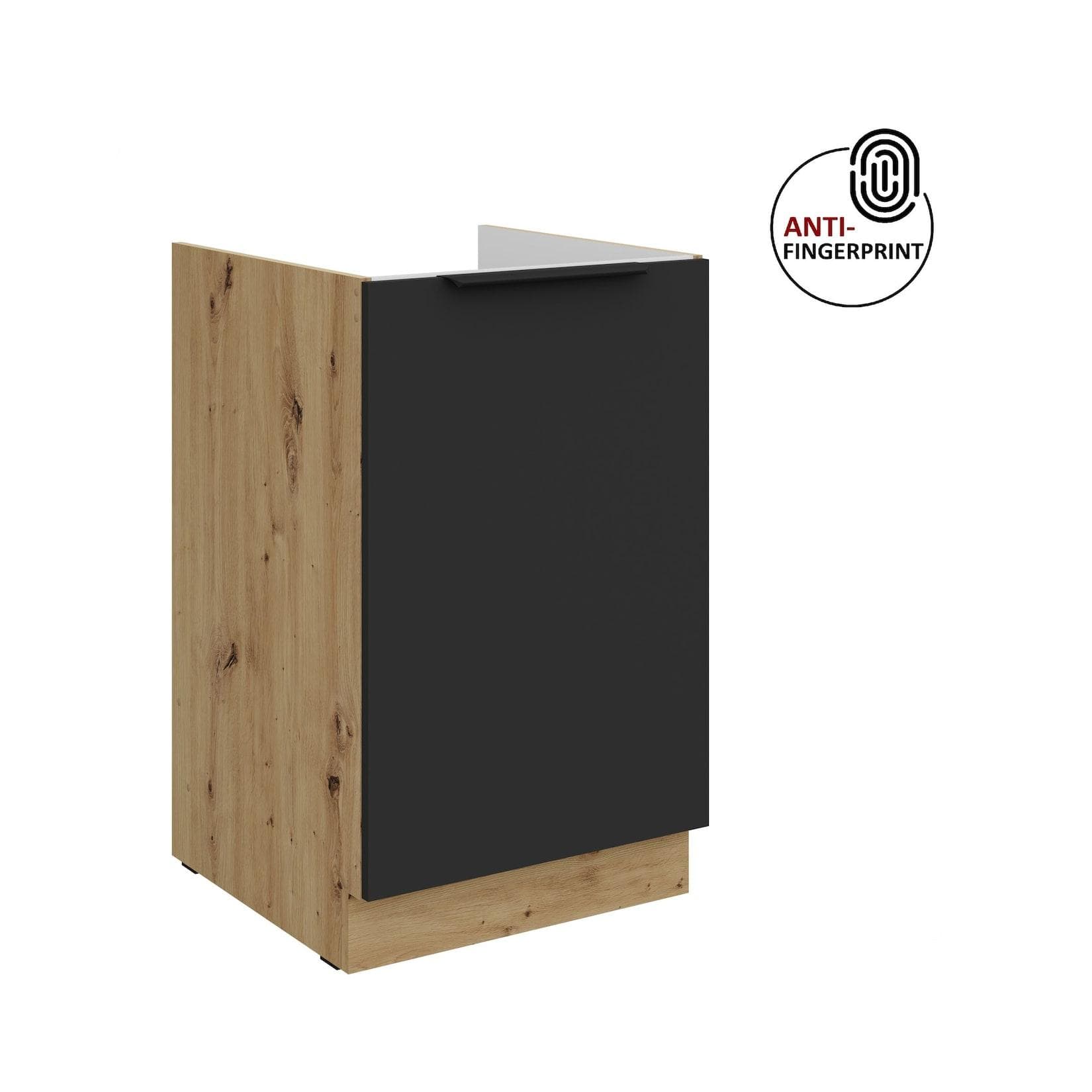 Küchen-Preisbombe Spülenschrank 50 cm ARIA Schwarz matt