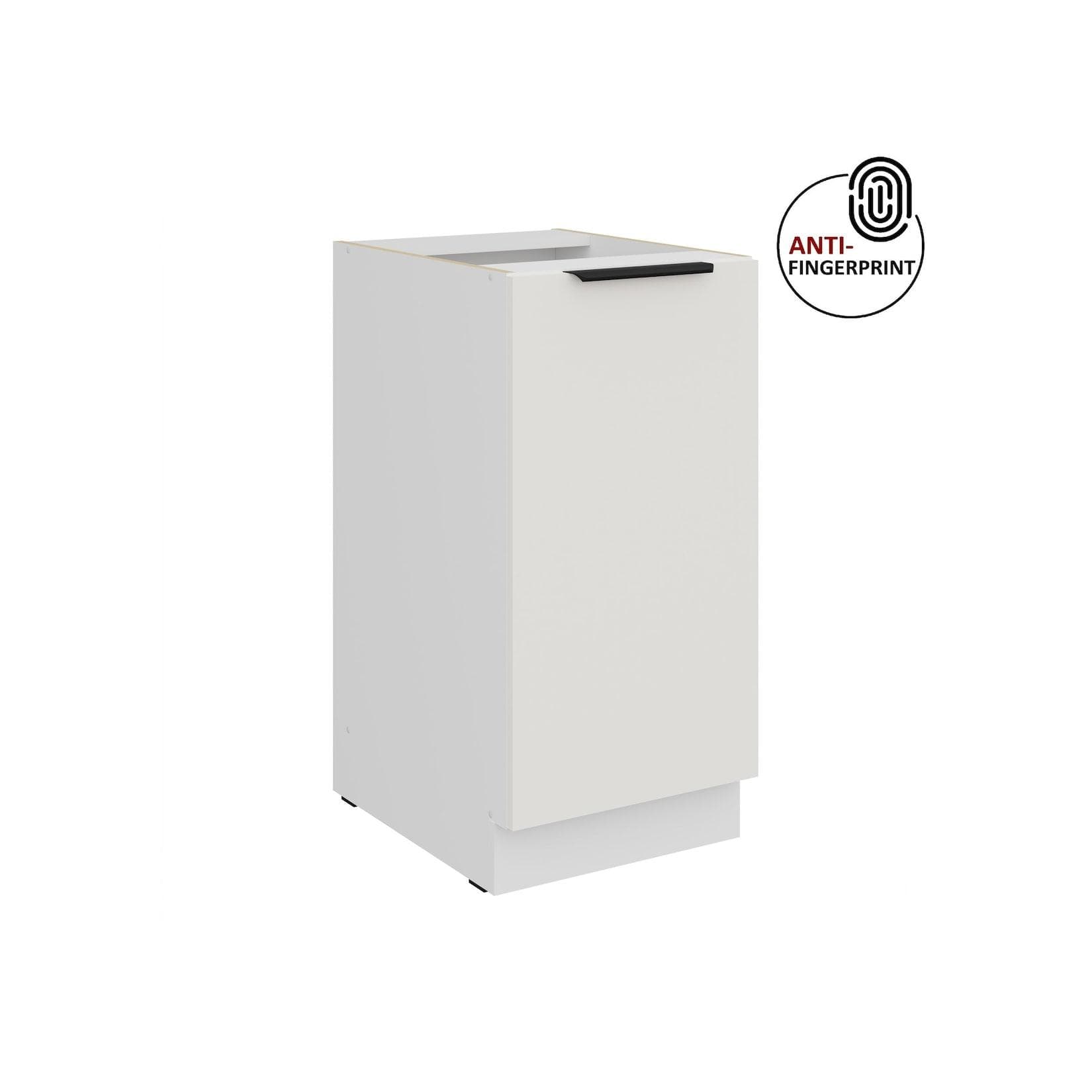 Küchen Unterschrank 40 cm Küchenzeile Weiß Ultra Matt Anti Fingerprint