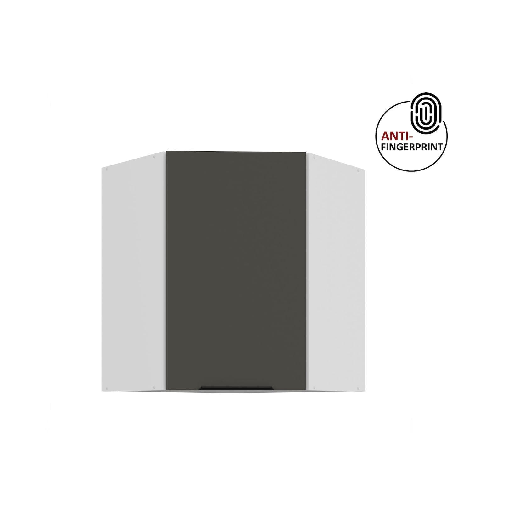 Küchen Eckschrank 60 Küche ARIA Graphite ultra matt Anti Fingerprint