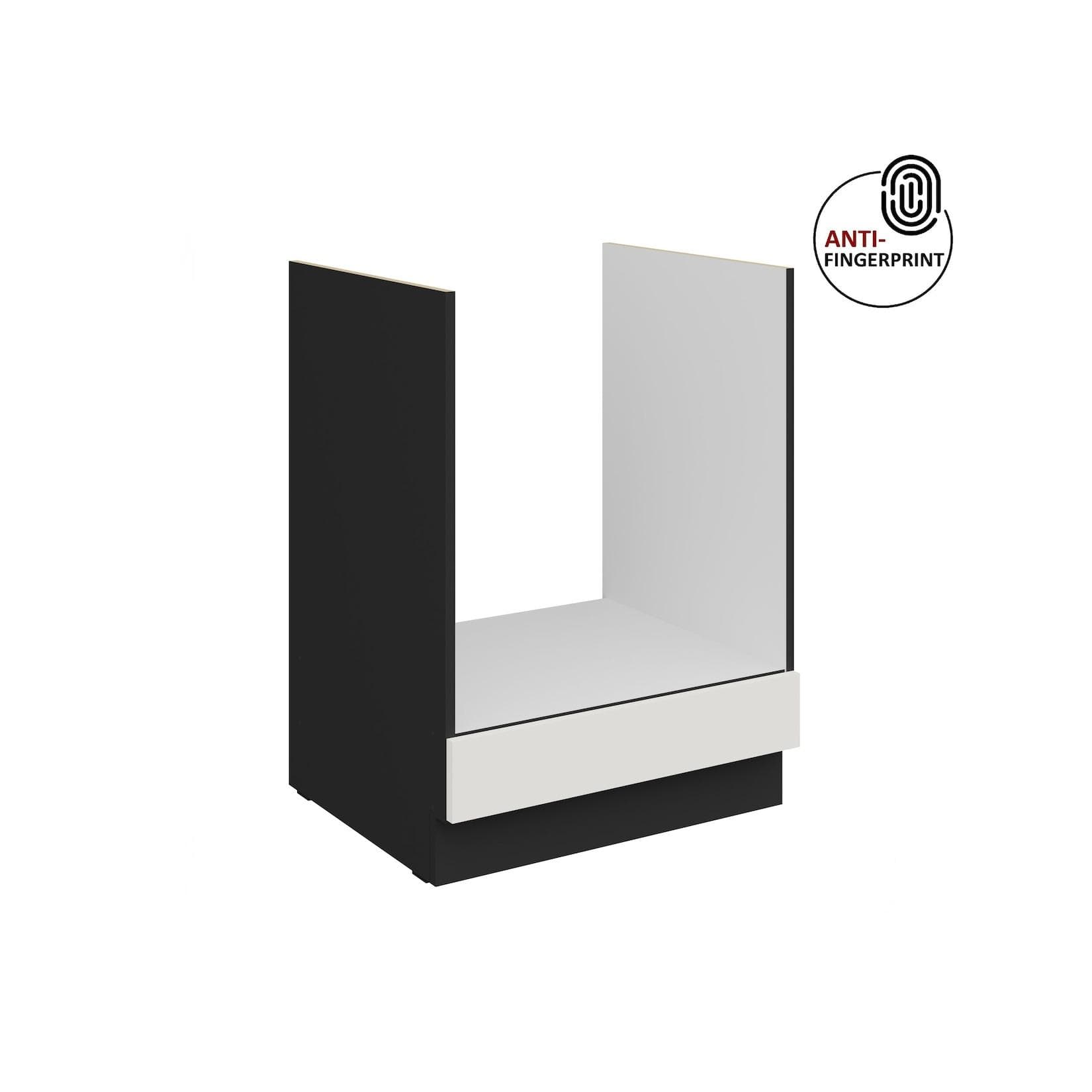Küchen Herdschrank 60 cm ARIA Weiss ultra matt Anti Fingerprint Küchenzeile
