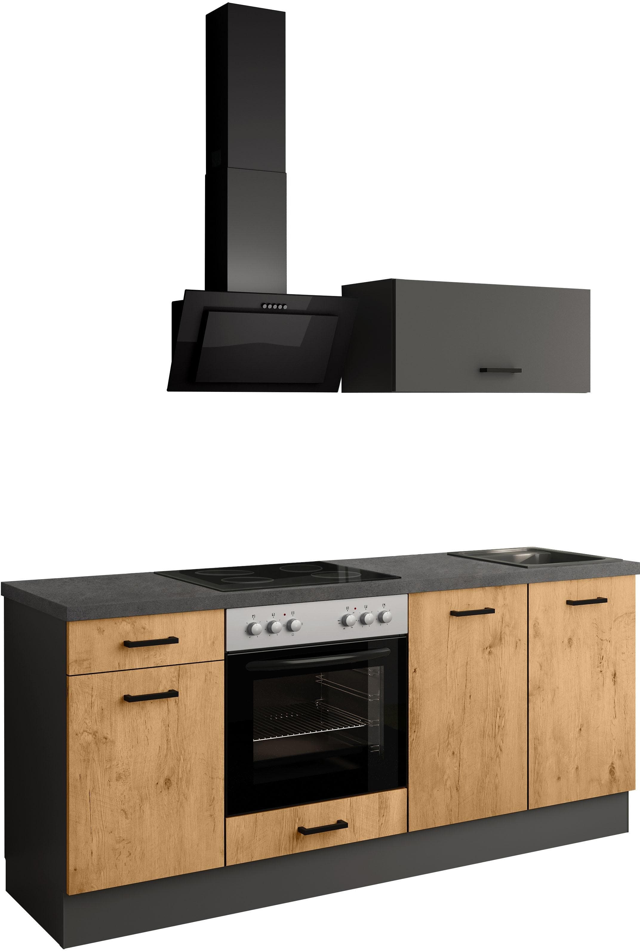 Küchenzeile IMPULS KÜCHEN Lissabon Vintage Eiche
