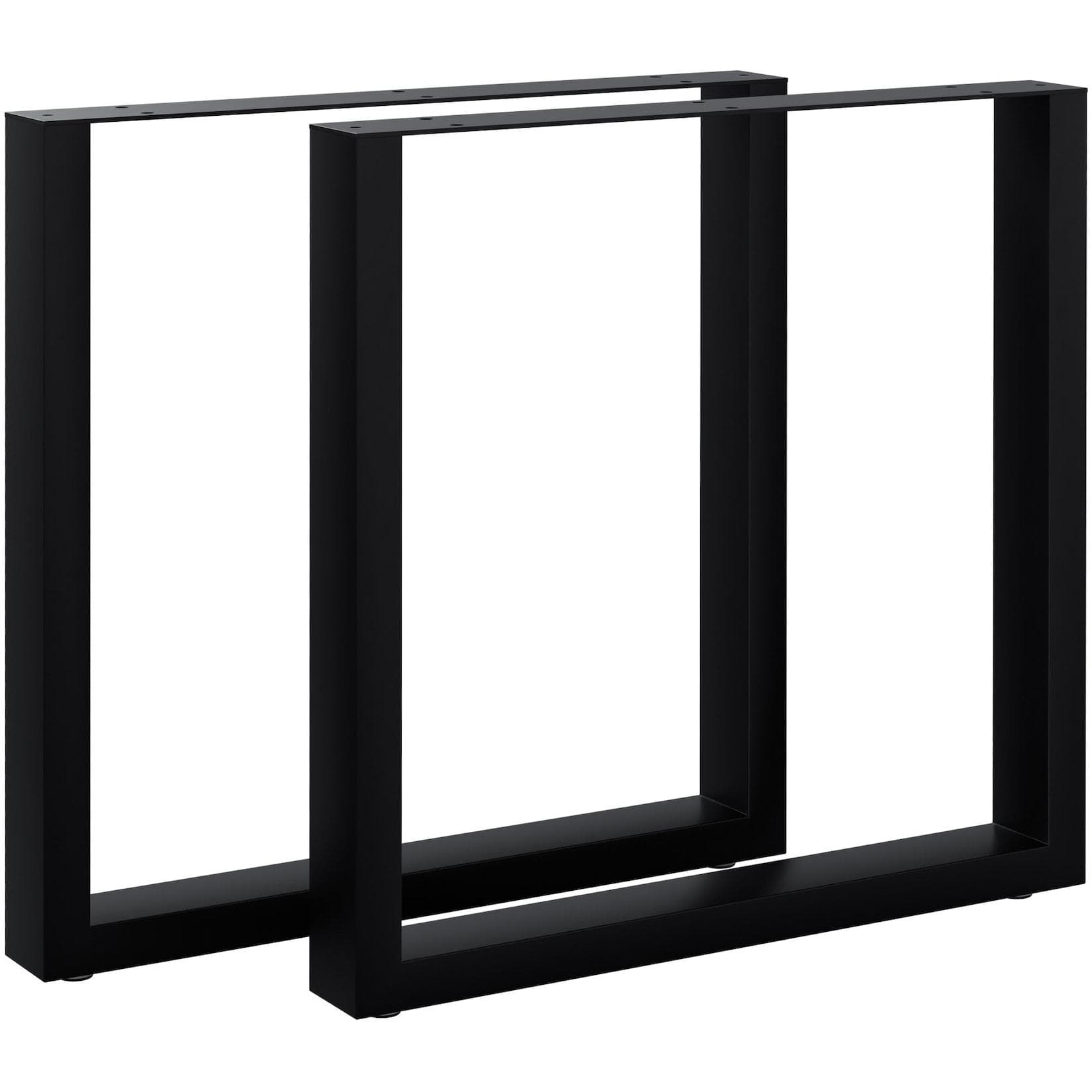 CLP Tischbeine Metall schwarz 2er Set Ilkan, Tischgestell pulverbeschichtet bis 400 kg belastbar