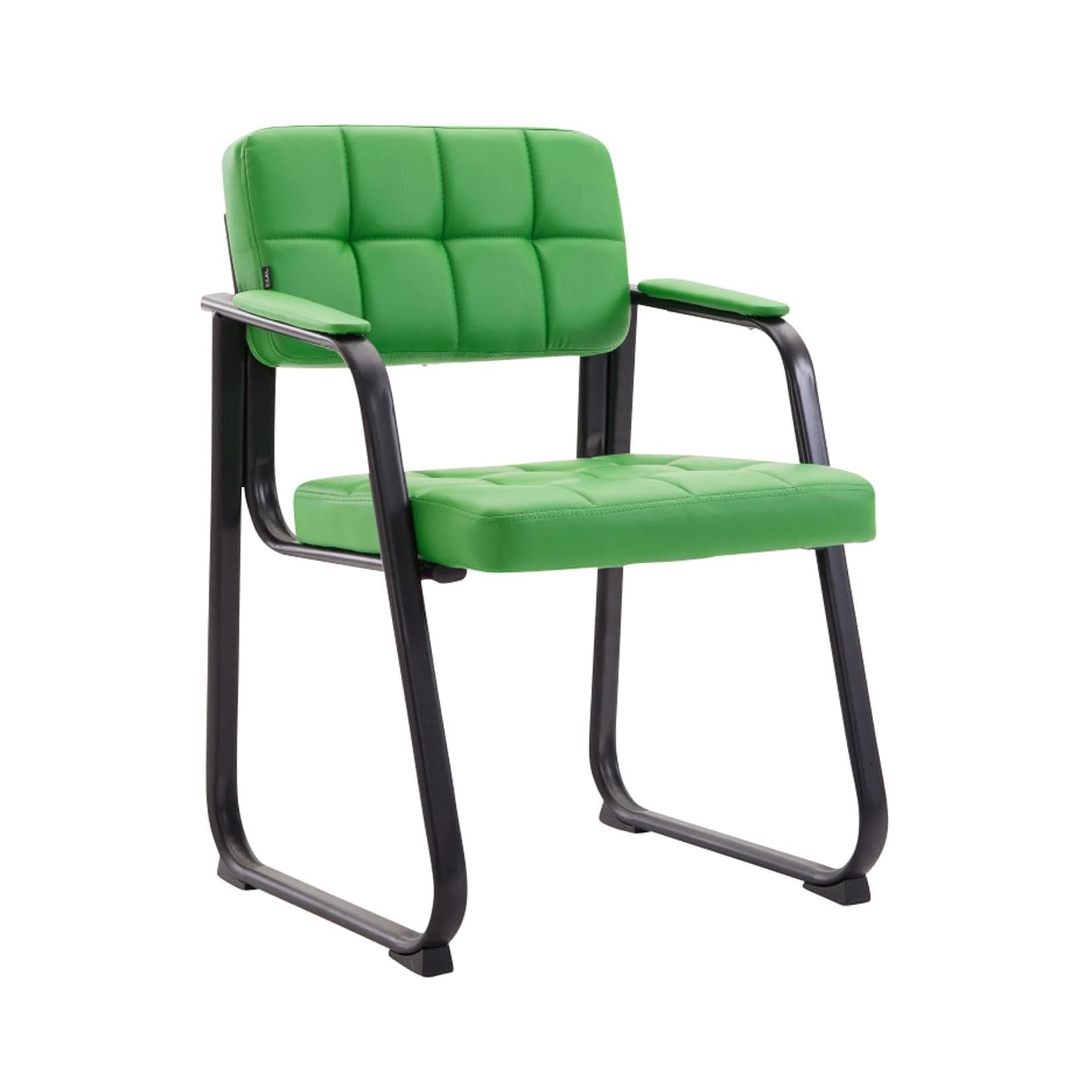 Modernes Besucherstuhl aus Kunstleder und Metall